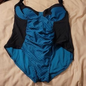 Teal and Black swim suit